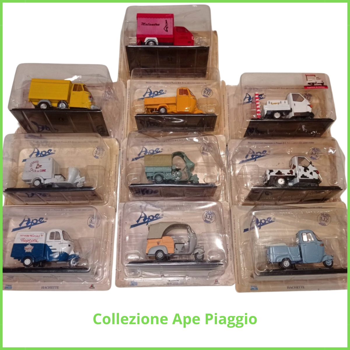 Modellini Hachette scala 1:32 Ape Piaggio collezione da anni '50 a