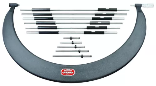 Starrett 724LZ-24 Tubular Bow Type Interchangeable Anvil Micrometer Set 18-24"