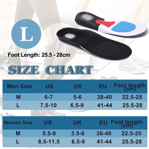 Orthotic Shoe Insoles Inserts Flat Feet High Arch Support Sports For Men & Women - Picture 19 of 25