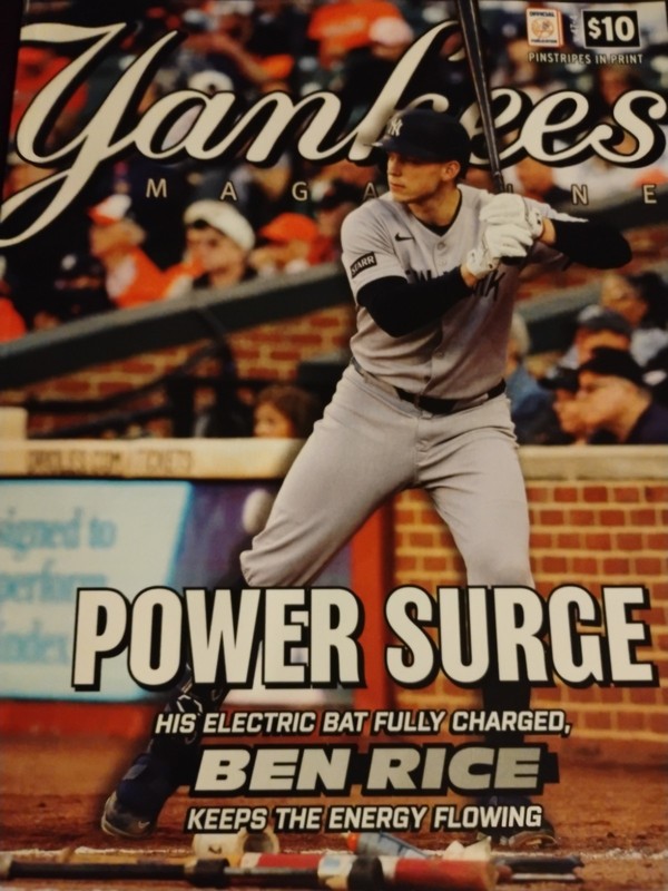 New York Yankees Magazine June 2026 Ben Rice, Aaron Judge, John Sterling, Belli
