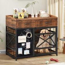 Dog Crate Furniture Dog Kennel Indoor Furniture with Rotating Wheels