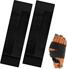 2 PCS Glove Wrap Band Baseball Strap, Softball and regular, black