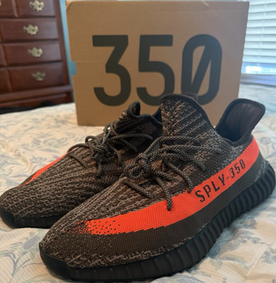 adidas Yeezy Boost 350 V2 Carbon Beluga Primeknit Low Top Sneaker HQ7045