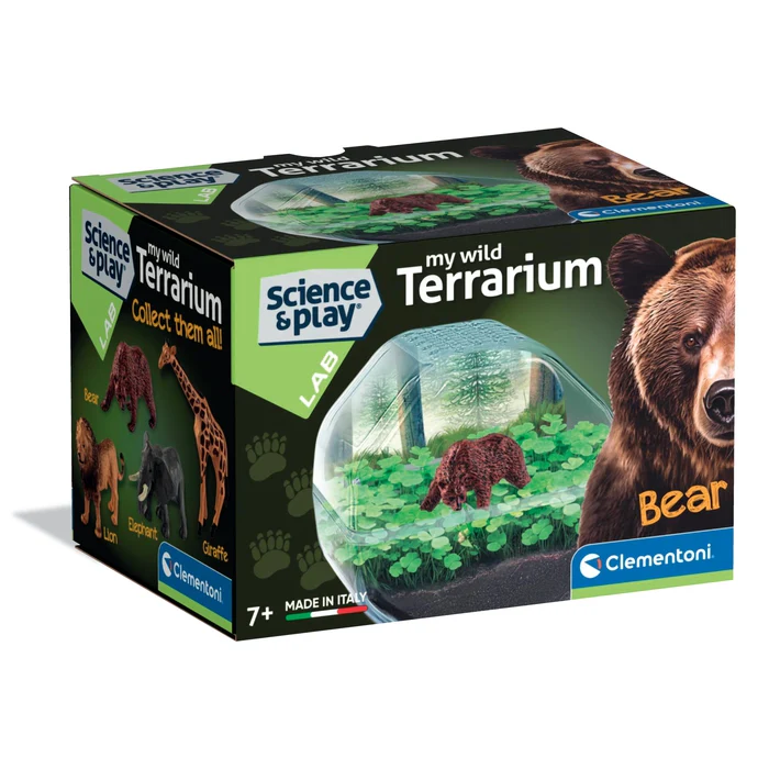 Clementoni Science & Play Lab: My Wild Terrarium - Bear STEM Toy Age 7+