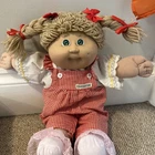 Cabbage Patch Kids girl blonde doll HM 3 CPK poodle green eyes CPK overalls