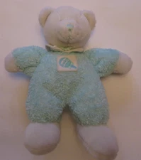 Russ Berrie Cherished Moments Drowsy Blue Teddy Bear Rattle Plush Stuffed Animal