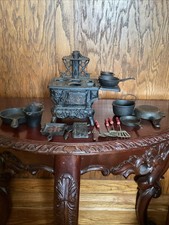 Crescent USA Mini Cast Iron Stove Toy Salesman Sample For Parts  Wagner