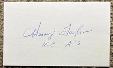 Harry Taylor signed card - 1957 A's