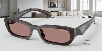 #ad PRADA PR B06S 17N60B Root Tortoise Light Brown 53 mm Women#x27;s Sunglasses $265.99