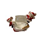Fitz & Floyd Christmas Mouse on Sled Votive Candleholder Made In Japan — photo 1