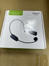 Bietrun WXM01 Wireless Microphone UHF Wireless Headset Mic System New Open Box