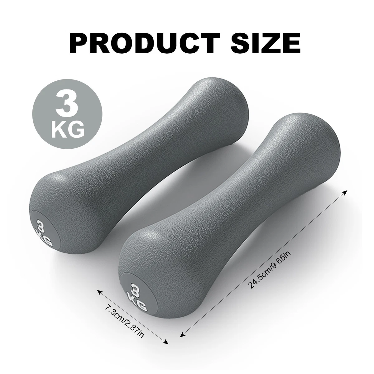 Bone Shaped Neoprene Dumbbells Soft Grip Hand Weights Exercise Dumbell Home Gym