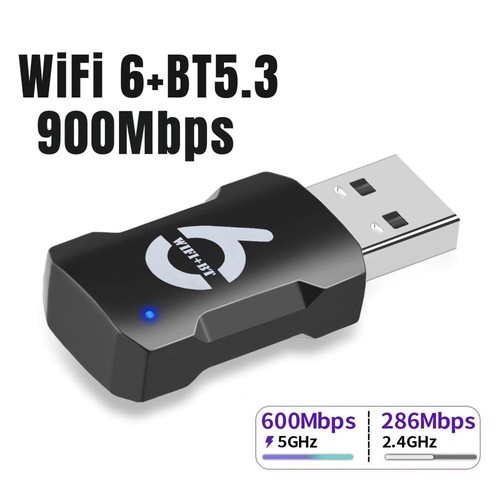 USB-WLAN-Adapter, 900 Mbit/S, Bluetooth 5.3, Kabelloser Dualband-WLAN-USB-D9831 - Bild 5 von 9