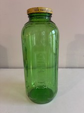 VINTAGE EMERALD GREEN GLASS WATER/JUICE REFRI...
