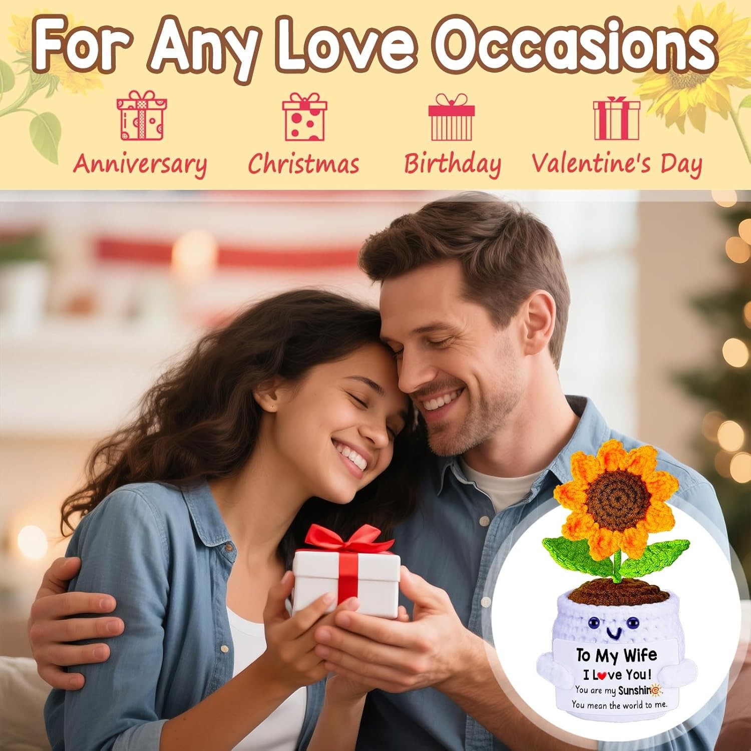 Christmas Birthday Gifts for Her Wife from Husband, To My Wife Handmade Crochet 