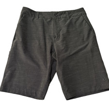 Hang Ten Men's 32 Black Hybrid Shorts Swim Beach Vacation Travel Resort Gorpcore