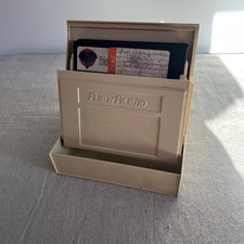 Flip 'N' File 10 Portable Folding Floppy Disk Case Retro Tech With Floppy Disks