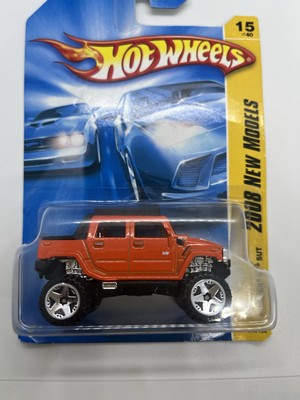 2008 Hot Wheels New Models 1/64 HUMMER H2 SUT Orange wChrome New On Card Humvee 