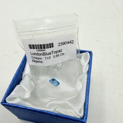 Shop LC London Blue Topaz Octagon 7x5mm Loose Gemstone for Jewelry Making 5355