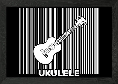 Uke Ukulele Guitar Framed Wall Art Poster Canvas Print Picture