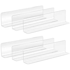 Shelf Divider Organizer 20pcs Shelf Dividers Clear Plastic Commodity Separato...