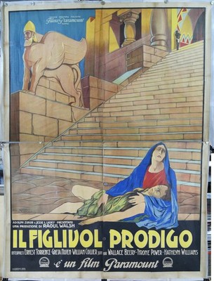 original italian movie poster THE WANDERER William Collier Greta Nissen - silent