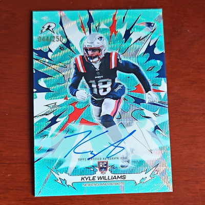 2025 Topps Resurgence Kyle Williams Aqua Surge Refractor AUTO /250 Patriots