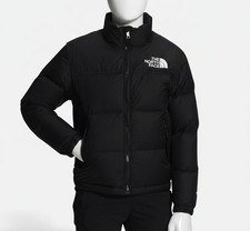 The North Face Unisex Kids Black Nuptse Quilted Puffer Jacket Coat Size M 10