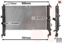 VAN Wezel 37002346 KüHler FüR MotorküHlung MotorküHler AutoküHler FüR Opel