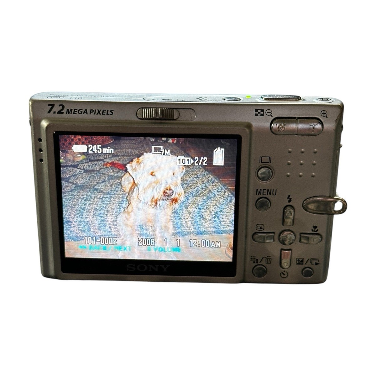 Sony Cyber-shot DSC-T10 7.2MP Digital Camera - Silver for sale