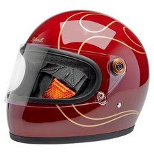 Casco moto integrale Biltwell Gringo S granato fiamme rosse