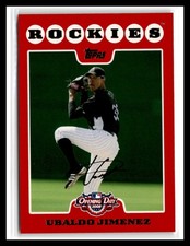 Ubaldo Jimenez 2008 Topps Opening Day #51 Colorado Rockies