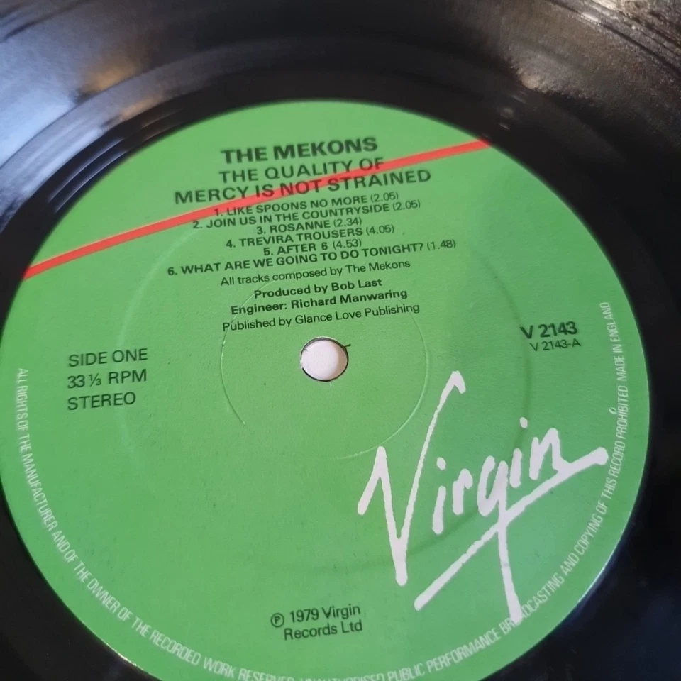 THE MEKONS The Quality Of Mercy Is Strnen VIRGIN 1979 UK 1ST PRESSING LP V2143 - Image 4 of 4