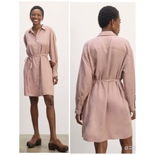 Everlane The Must-Have Shirtdress in Butterlite Dusty Rose Size XL NWT