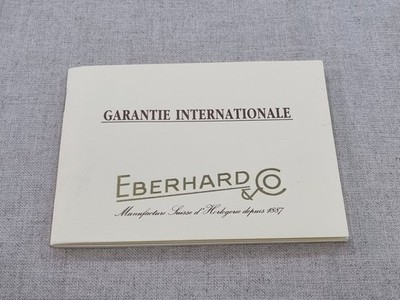 Eberhard & Co. blank vintage warranty booklet certificate papers for any models 