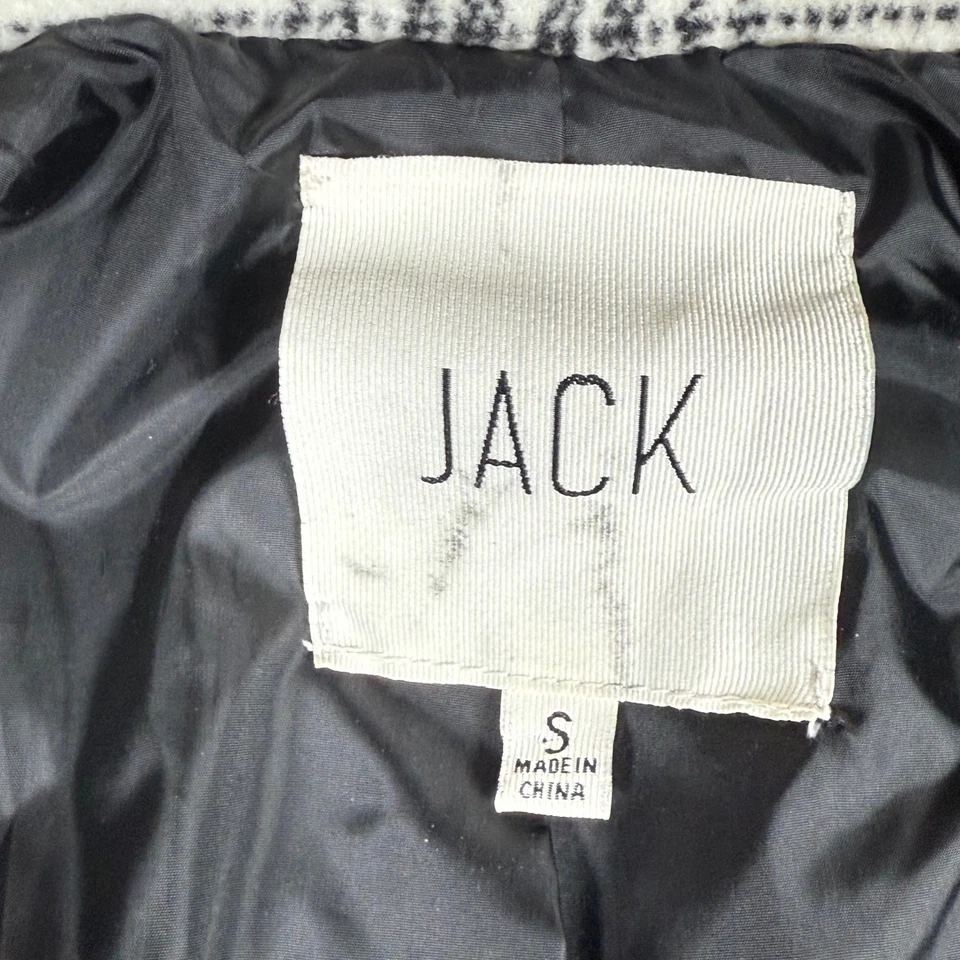 JACK Pequeno Xadrez Casaco Swing Ervilha Mistura Cinto Ausente Mistura de Lã Acadâmia - Imagem 4 de 4