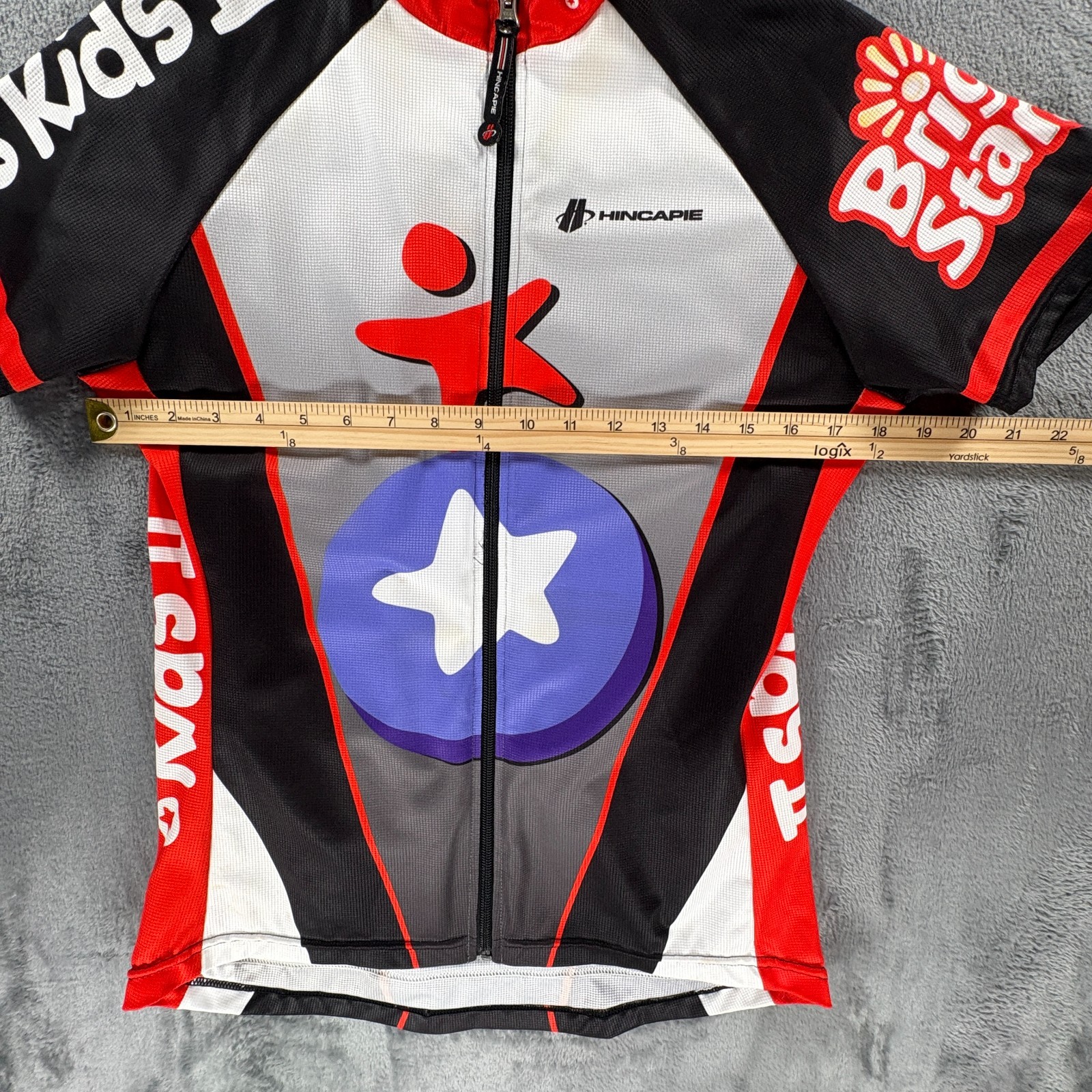 Hincapie Kids II Bright Starts M Cycling Jersey Full Zip Woman Club Fit Bike VTG