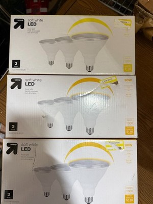 Up & Up 90W PAR38 Soft White LED Bulbs 3-Pack Flood Energy Efficient Lot of 3