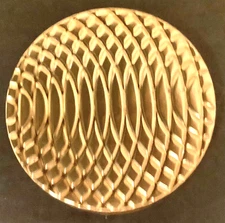 1950s English POWDER COMPACT w/Puff by GOYA Textured & Mirrored Company England