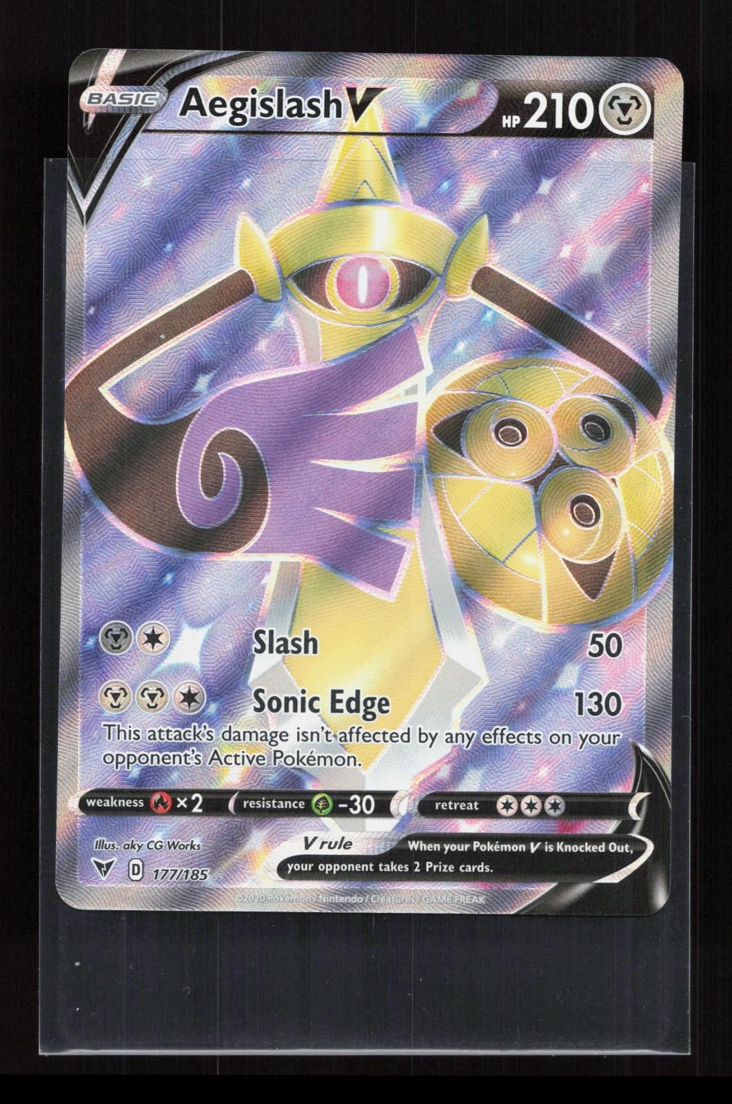 Aegislash V 177/185 Vivid Voltage Ultra Rare Pokemon Holo LP
