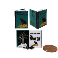 Libro legible en miniatura EL GATO NEGRO DE EDGAR ALLAN POE escala 1:12