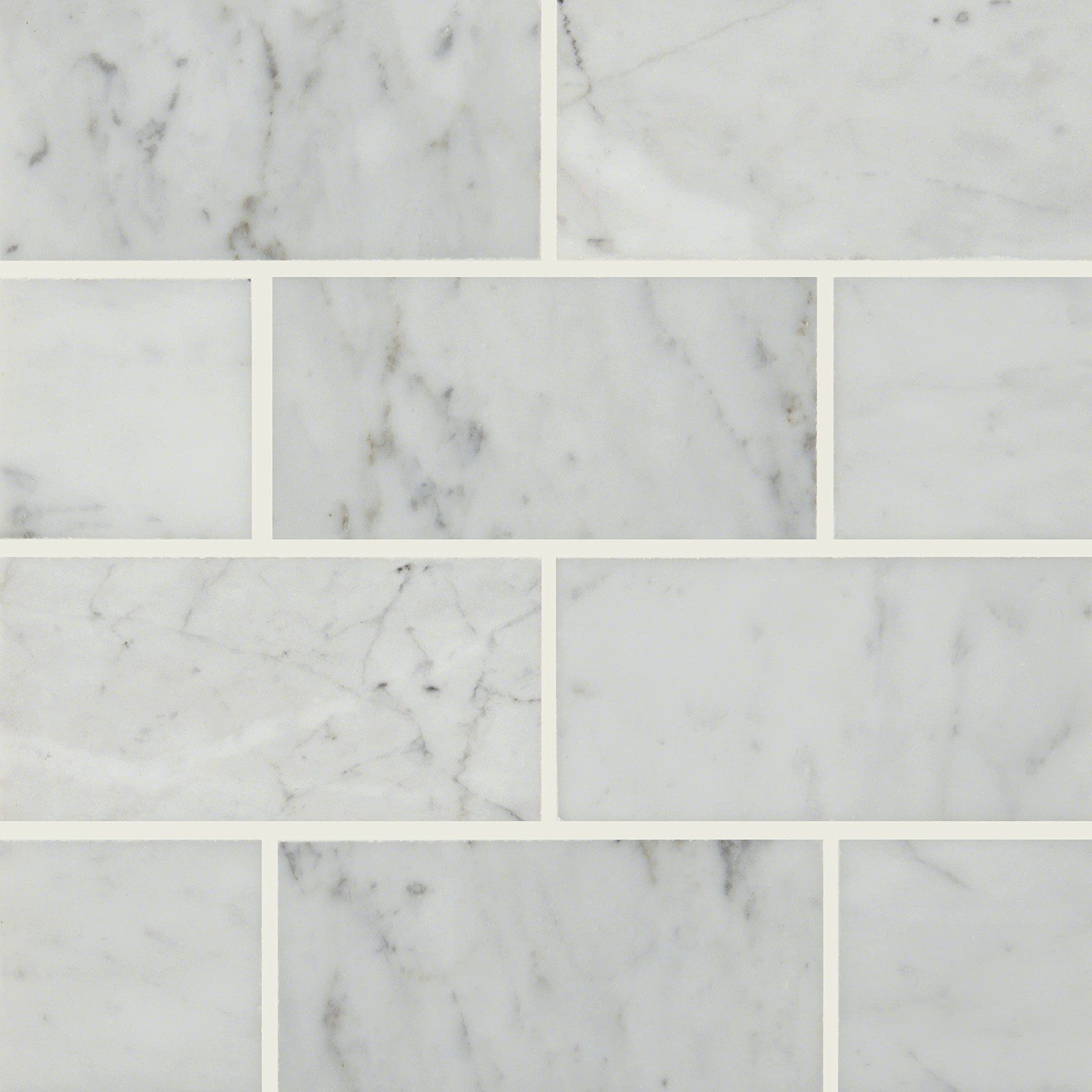 Carrara White 3x6 Polished Marble Tile for Kitchen Backsplash and Flooring