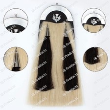 White Horse Hair Original Sporran Thistle Badge Scottish Highlander Kilt IB Pro