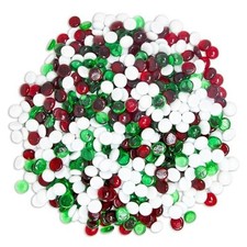Flat Glass Marbles for Vases Glass Gems Beads Pebbles Vase 5 LBS Christmas Mix