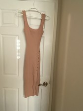 Windsor’s Women’s Peach Colored Maxi Dress With Button Down Slit - Size S