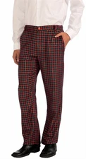 Plaid Pants Christmas Red and Green Mens Costume Large  (Waist: 34-38" elastic)