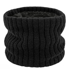 HOPSOOKEN Kids Fleece Neck Warmer Gaiter Winter Scarf for One Size, Black