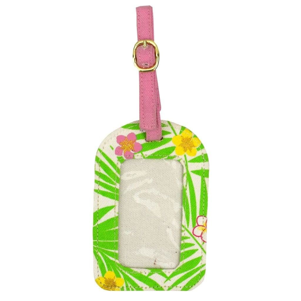 Tag With Id Card Identifier Suitcase Tag Tropical Floral Set