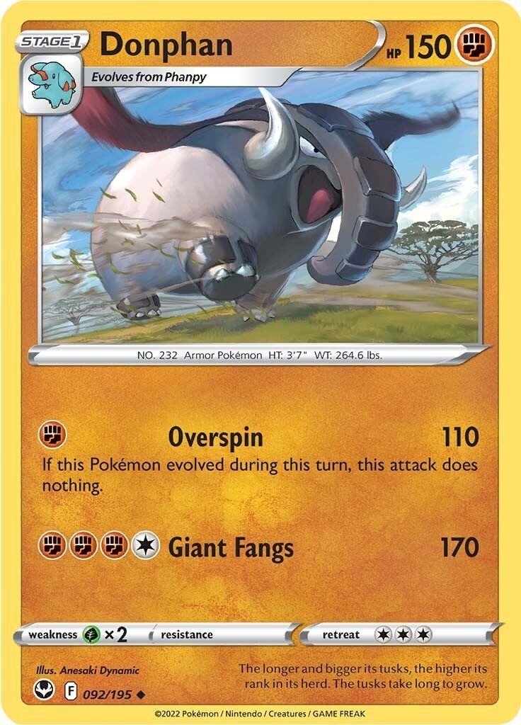LP - Donphan SWSH12 - 092/195 SWSH12: Silver Tempest