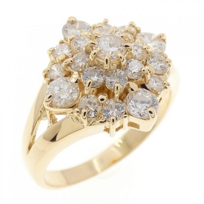 Authentic K18YG Diamond Ring 1.12CT #260-007-487-7362